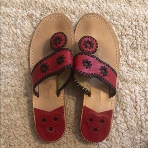 Red and black Jack Rogers.